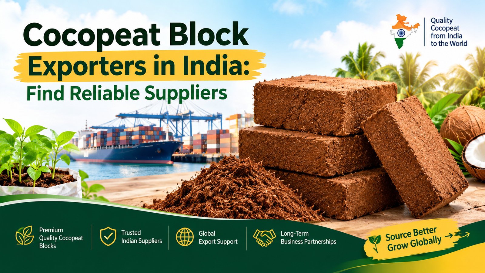 Cocopeat Block Exporters in India: Find Reliable Suppliers