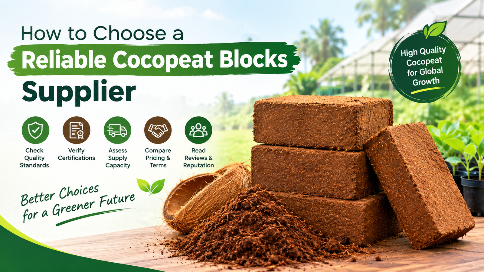 How to Choose a Reliable Cocopeat Blocks Supplier in India
