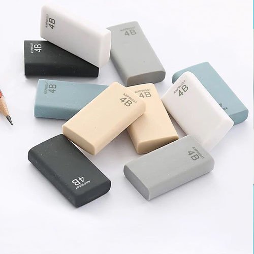 Pencil erasers and kneaded erasers