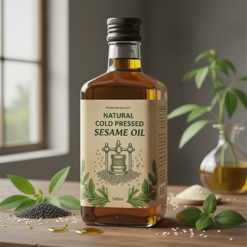 Cold pressed sesameÂ oil