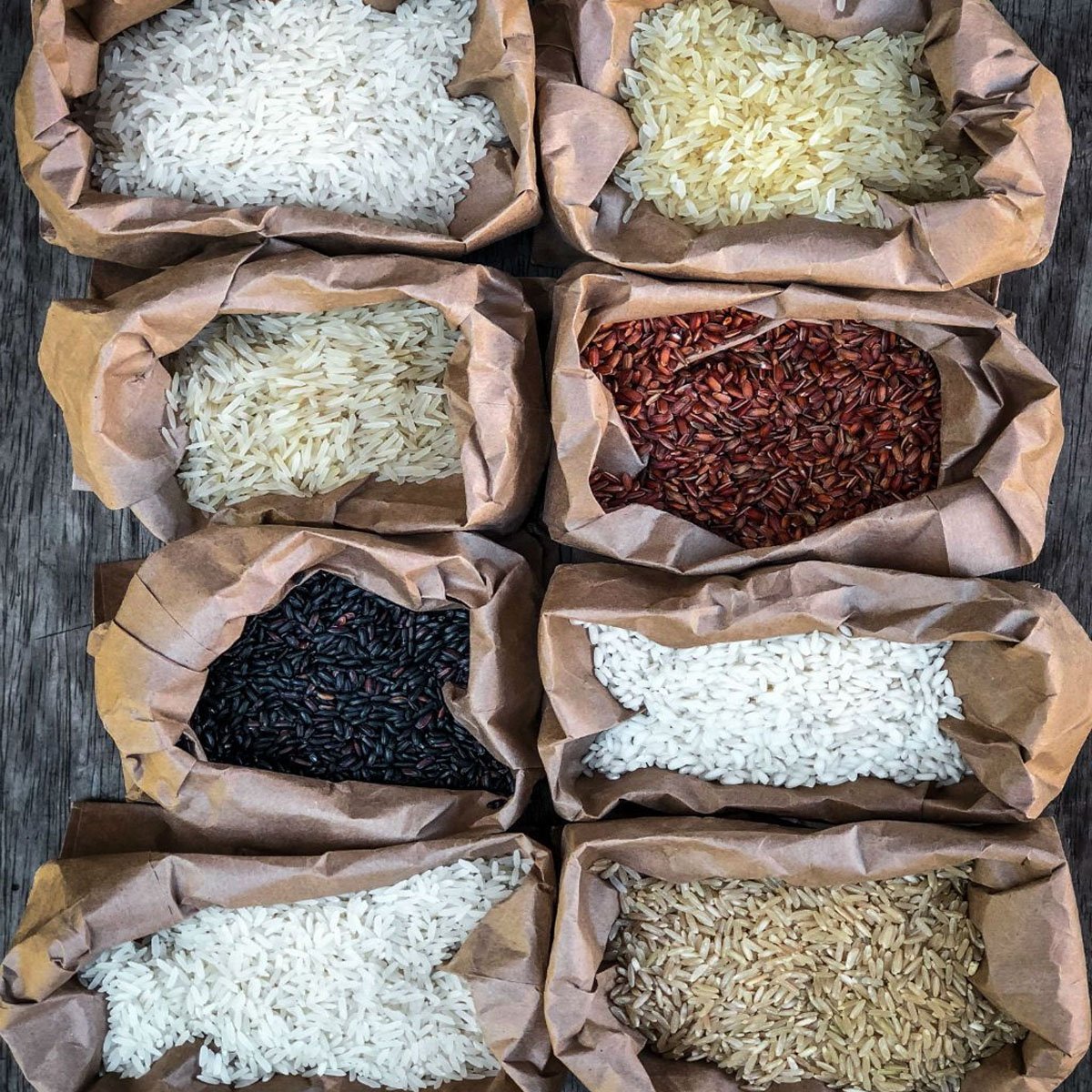 All types of rice